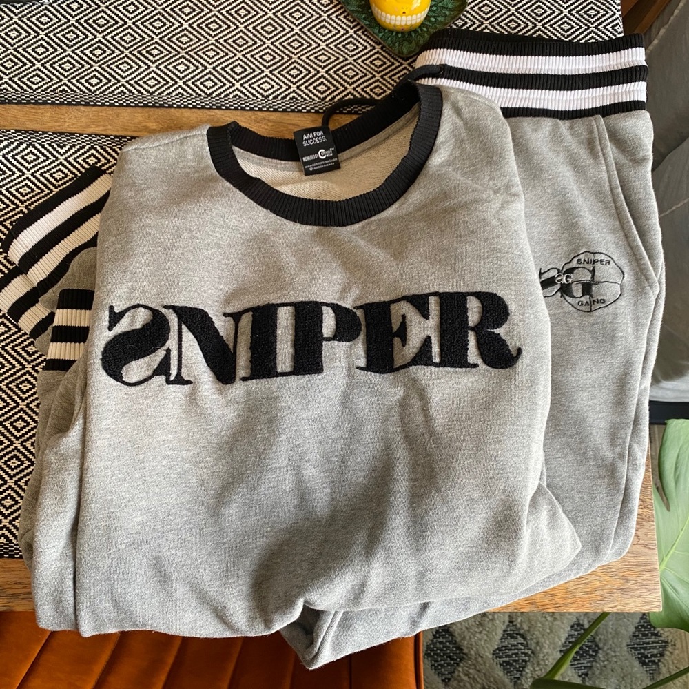 Sniper Gang Sweat Suit Men’s Size Large